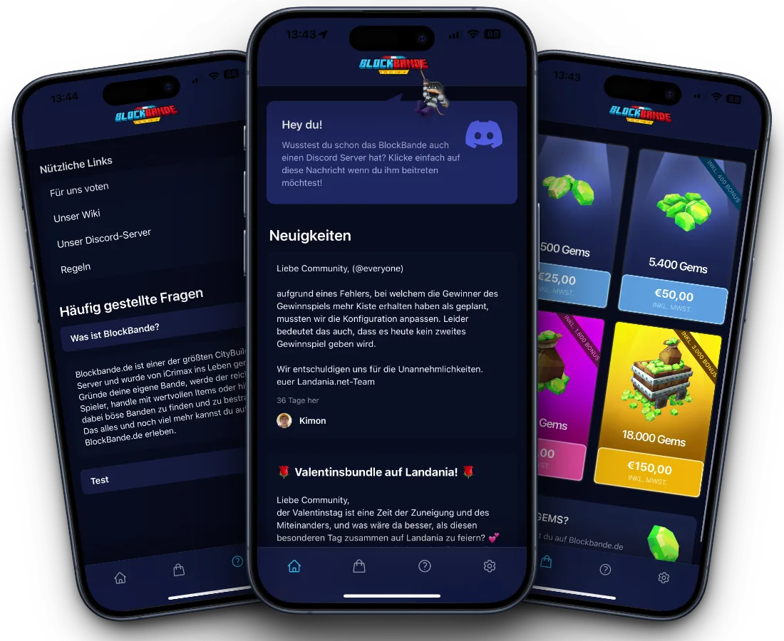 Die BlockBande-App: Neuigkeiten, Gems-Shop und häufige Fragen